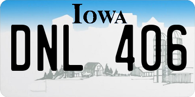 IA license plate DNL406