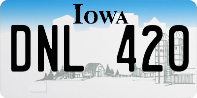 IA license plate DNL420