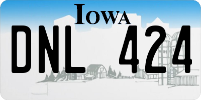 IA license plate DNL424