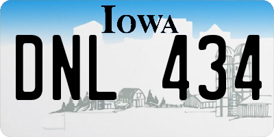 IA license plate DNL434
