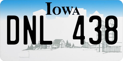 IA license plate DNL438