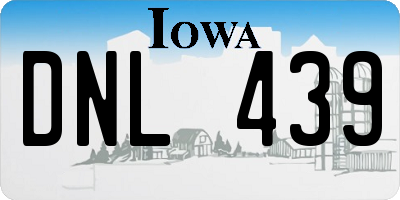IA license plate DNL439