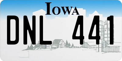 IA license plate DNL441