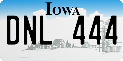 IA license plate DNL444