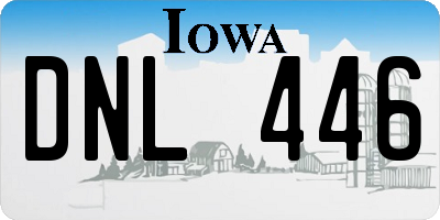 IA license plate DNL446