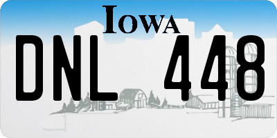 IA license plate DNL448