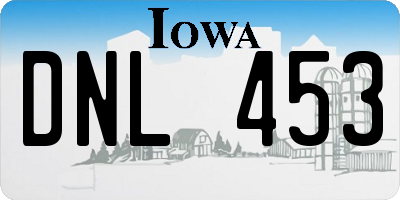 IA license plate DNL453