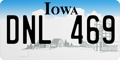 IA license plate DNL469