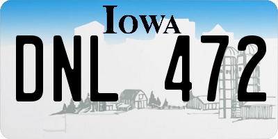 IA license plate DNL472