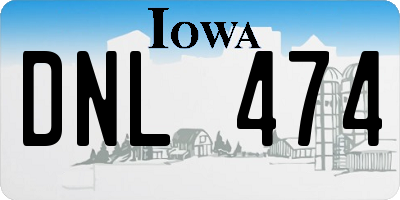 IA license plate DNL474