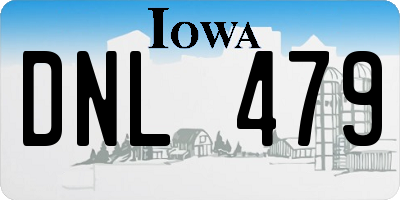 IA license plate DNL479