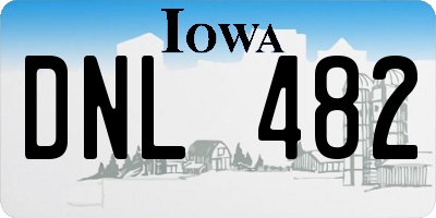 IA license plate DNL482