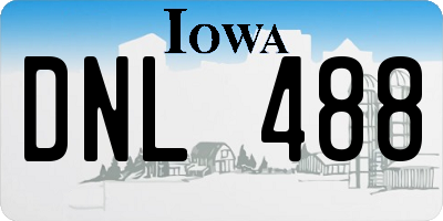 IA license plate DNL488