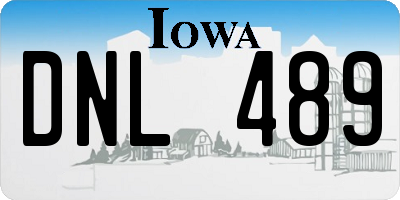IA license plate DNL489