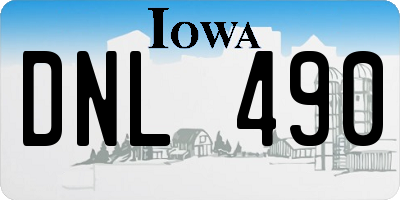 IA license plate DNL490