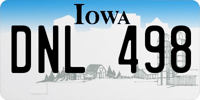 IA license plate DNL498