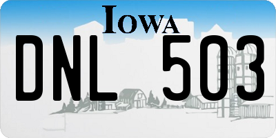 IA license plate DNL503