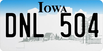 IA license plate DNL504