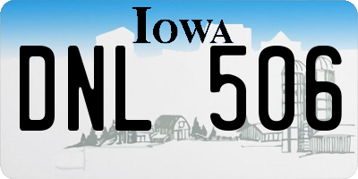 IA license plate DNL506