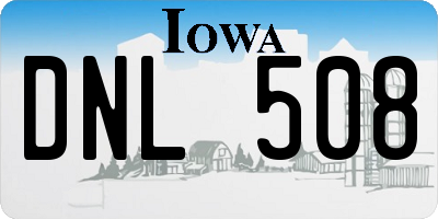 IA license plate DNL508