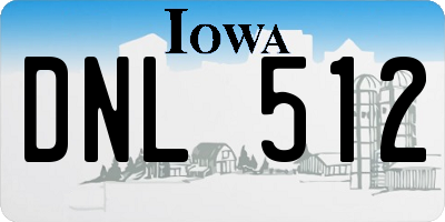 IA license plate DNL512