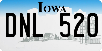 IA license plate DNL520