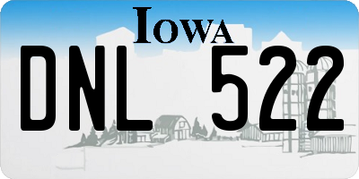 IA license plate DNL522