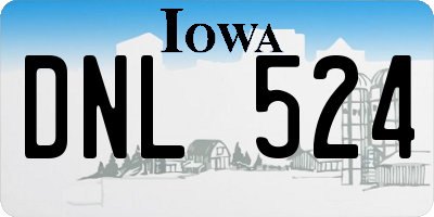 IA license plate DNL524