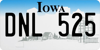 IA license plate DNL525