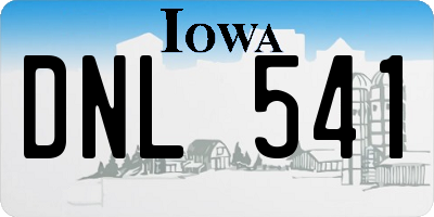 IA license plate DNL541