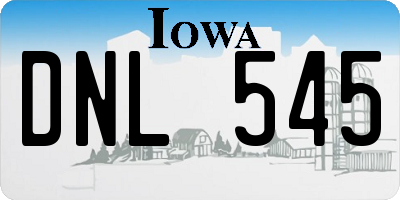 IA license plate DNL545