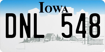 IA license plate DNL548