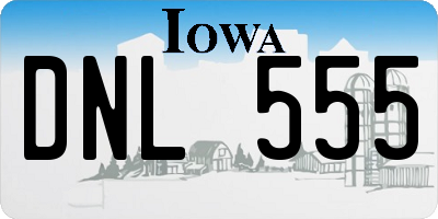IA license plate DNL555