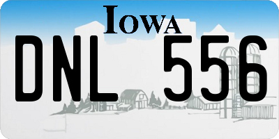 IA license plate DNL556