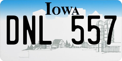 IA license plate DNL557