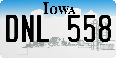 IA license plate DNL558