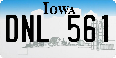 IA license plate DNL561
