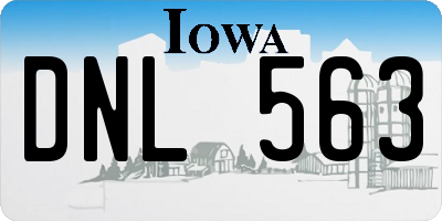 IA license plate DNL563