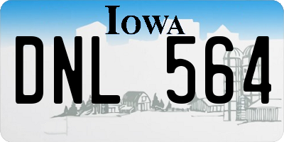 IA license plate DNL564