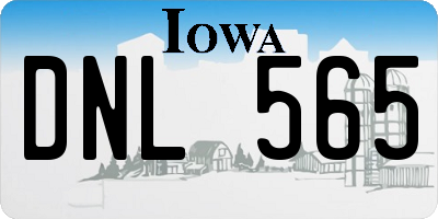 IA license plate DNL565