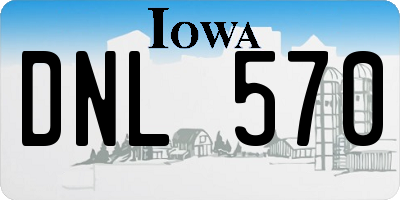 IA license plate DNL570