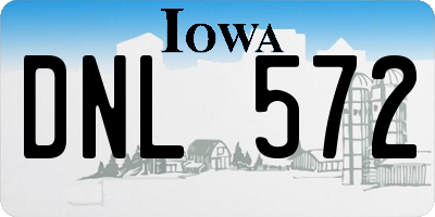 IA license plate DNL572