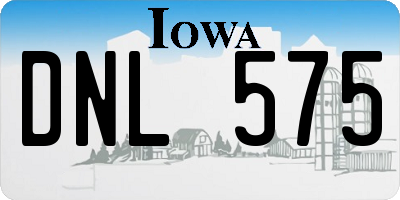 IA license plate DNL575