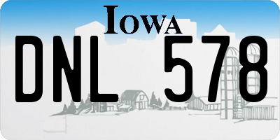 IA license plate DNL578