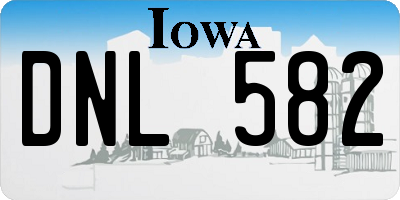 IA license plate DNL582
