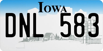 IA license plate DNL583