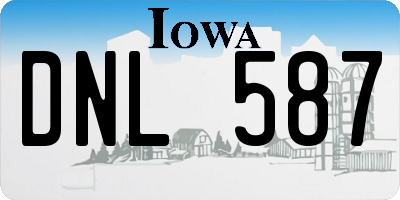 IA license plate DNL587