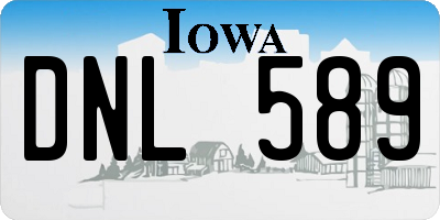 IA license plate DNL589