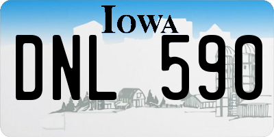 IA license plate DNL590