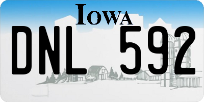 IA license plate DNL592